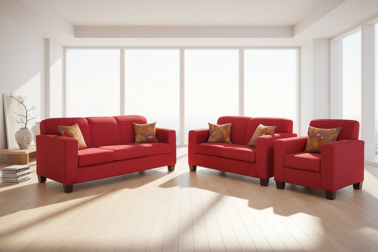 REL 1515 Sofa Set, Regular Back, 3Pc, Many Fabrics and Colours Available, Canadian Made