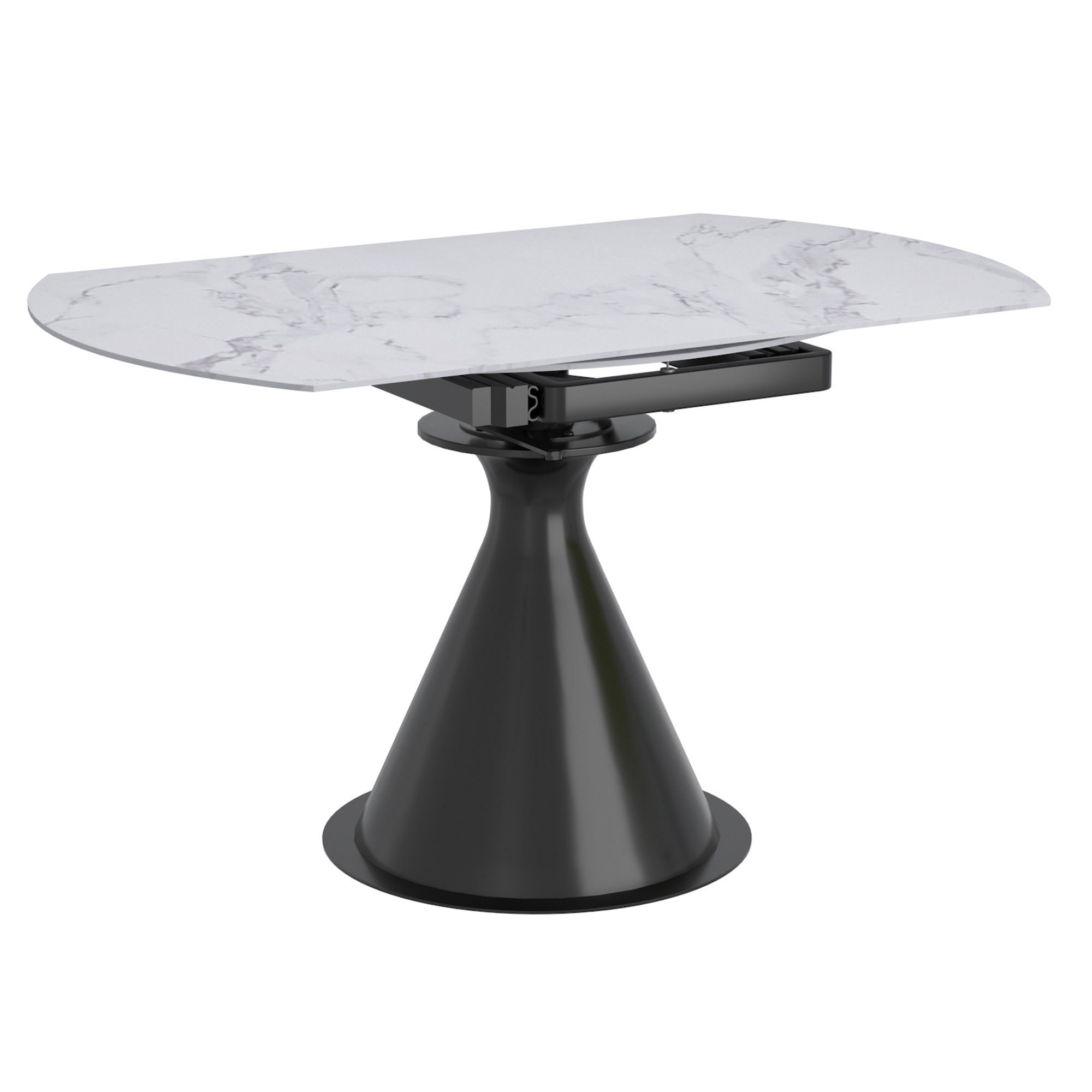 CALISTO-EXTENSION DINING TABLE-WHITE