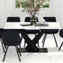 JULIUS-EXTENSION DINING TABLE-BLACK