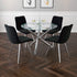 SOLARA II-DINING TABLE, 40"dia-CHROME