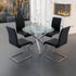 SOLARA II-DINING TABLE, 40"dia-CHROME