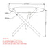 SOLARA II-DINING TABLE, 40"dia-CHROME