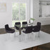 Frankfurt Dining Table, 55" , Glass Top, Rectangular, Stainless Steel Wrapped Base
