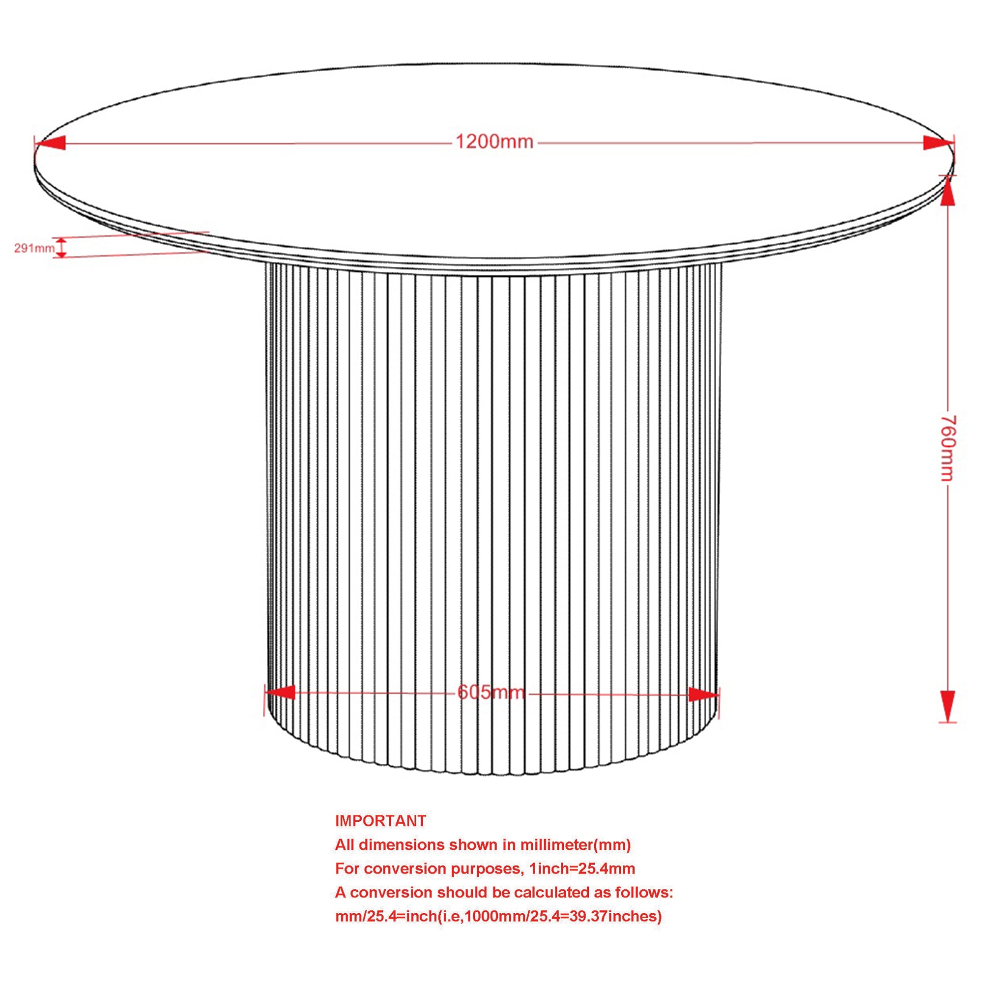 THALIA-47" ROUND DINING TABLE-IVORY