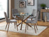 ROCCA, DINING TABLE, WALNUT BASE, 40" DIAMETER, CLEAR GLASS TOP