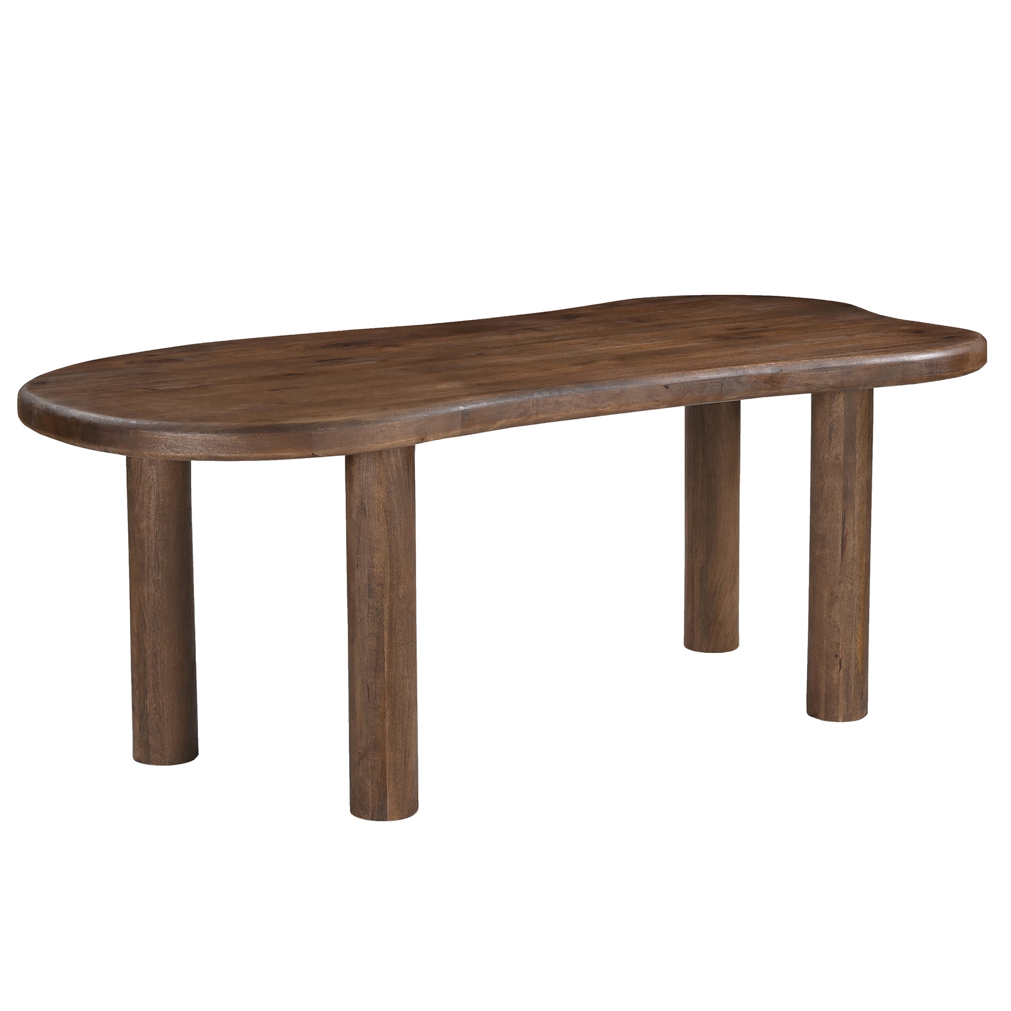 ZALOA-78" DINING TABLE-DARK WALNUT