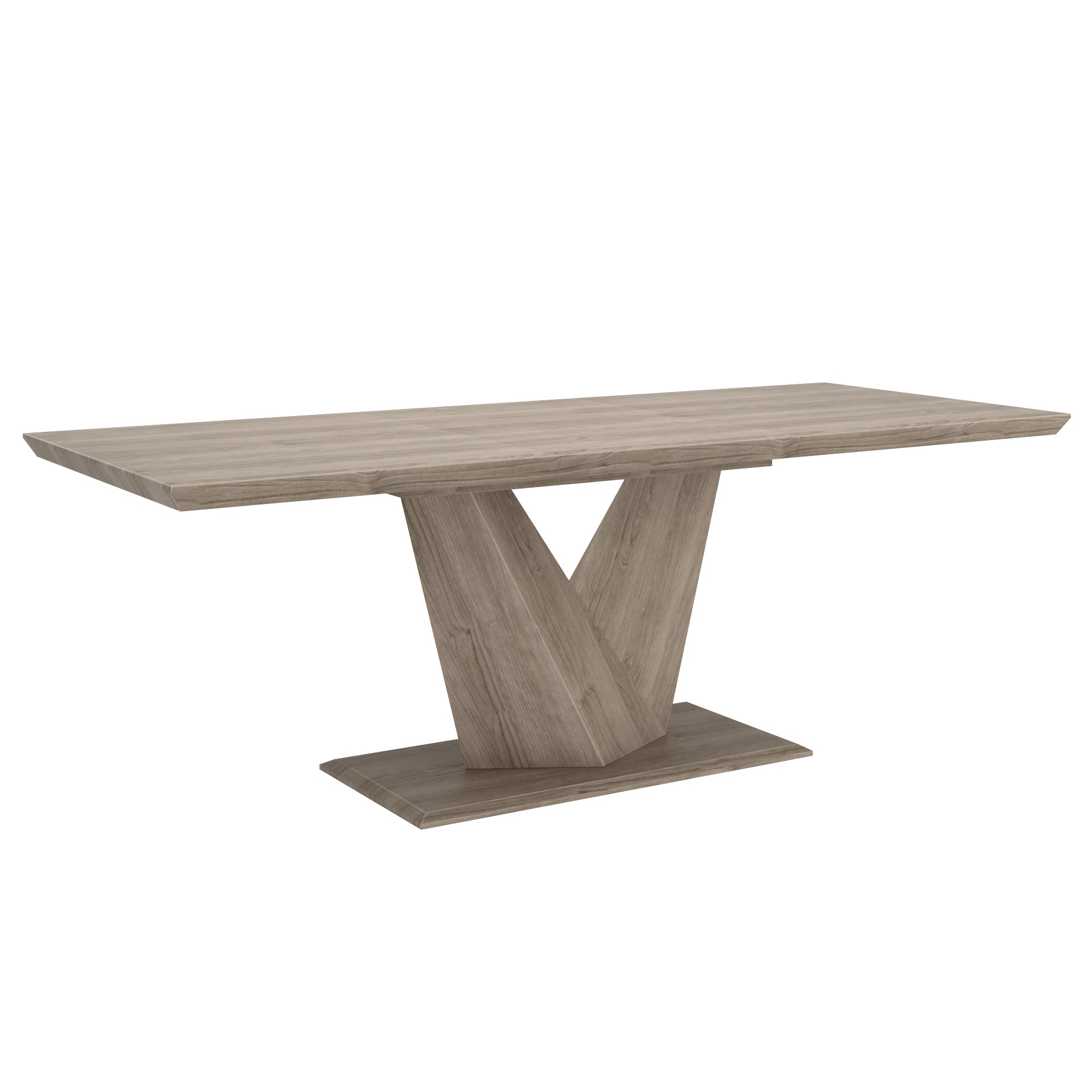 Eclipse Dining Table with Extension, 63"-87" in Washed Oak