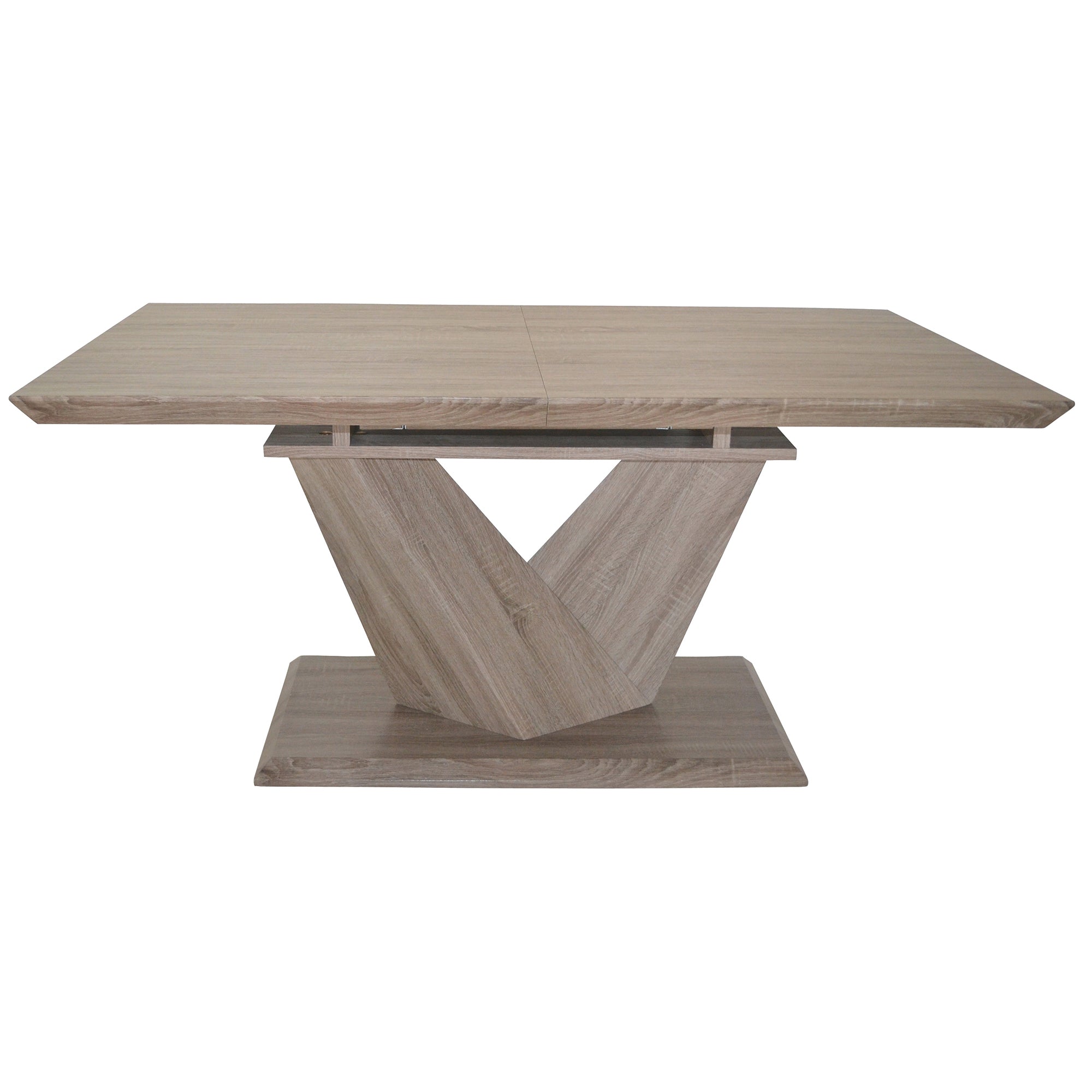 Eclipse Dining Table with Extension, 63"-87" in Washed Oak