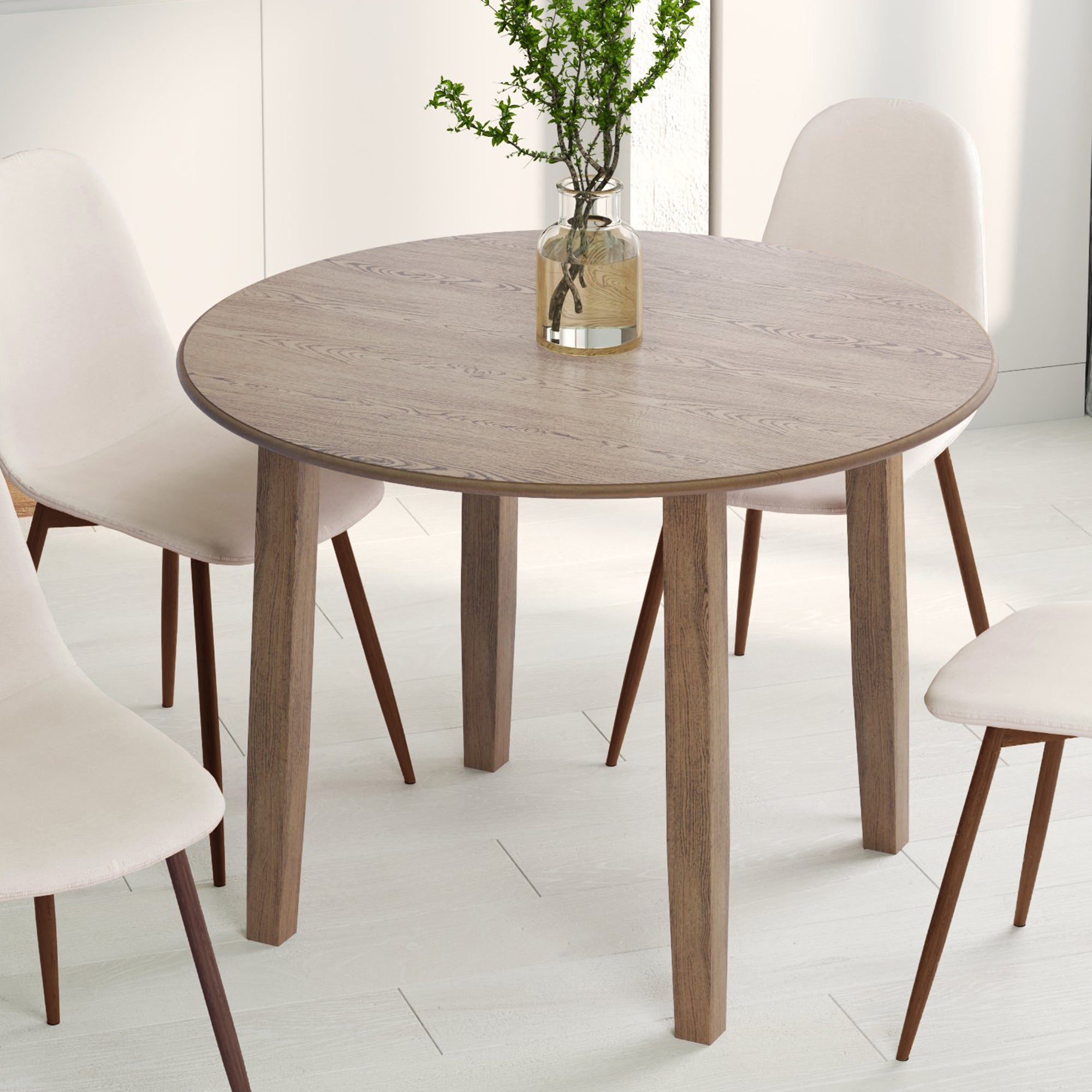 CONRAD-ROUND DINING TABLE-WALNUT