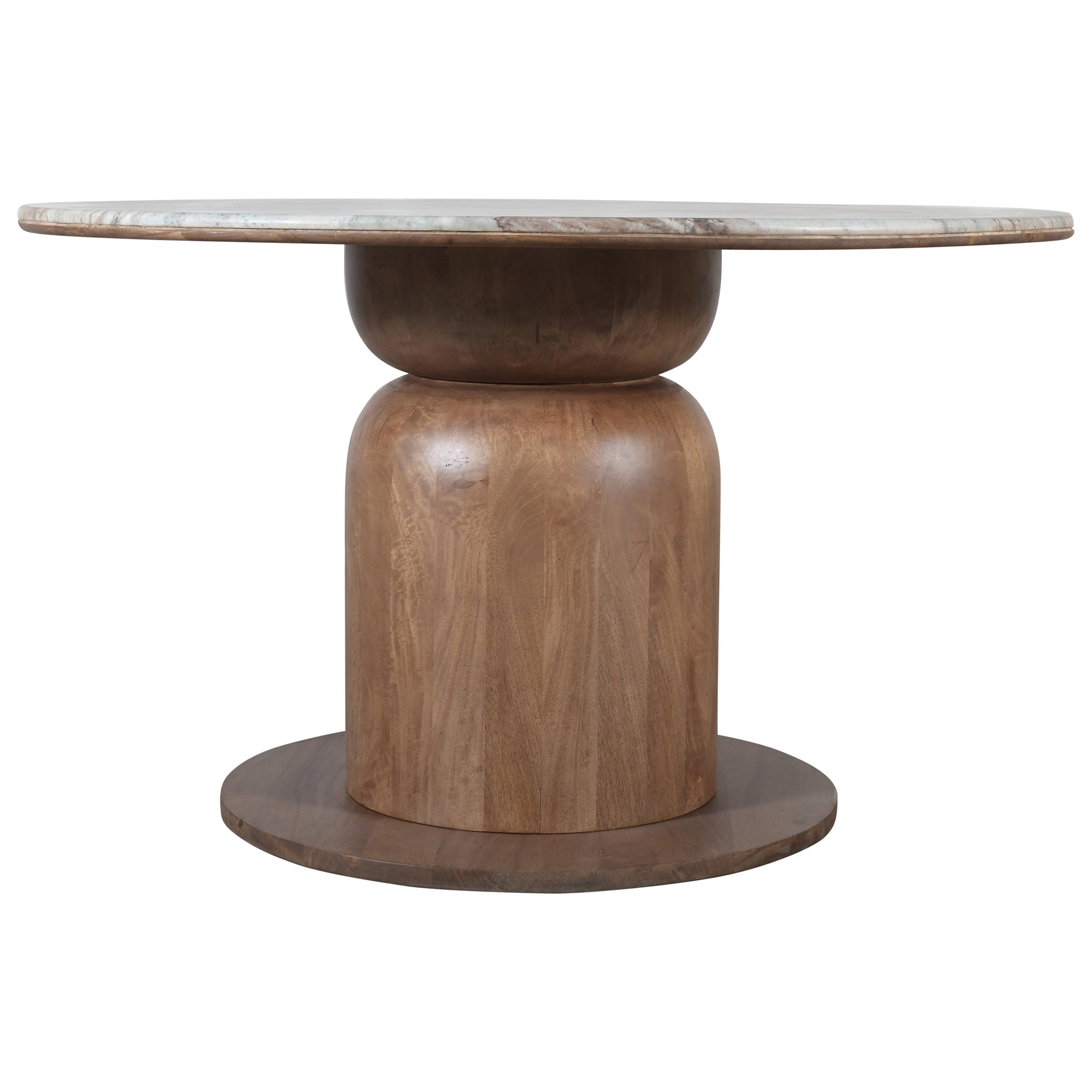 MARTINA-50" ROUND DINING TABLE-WALNUT
