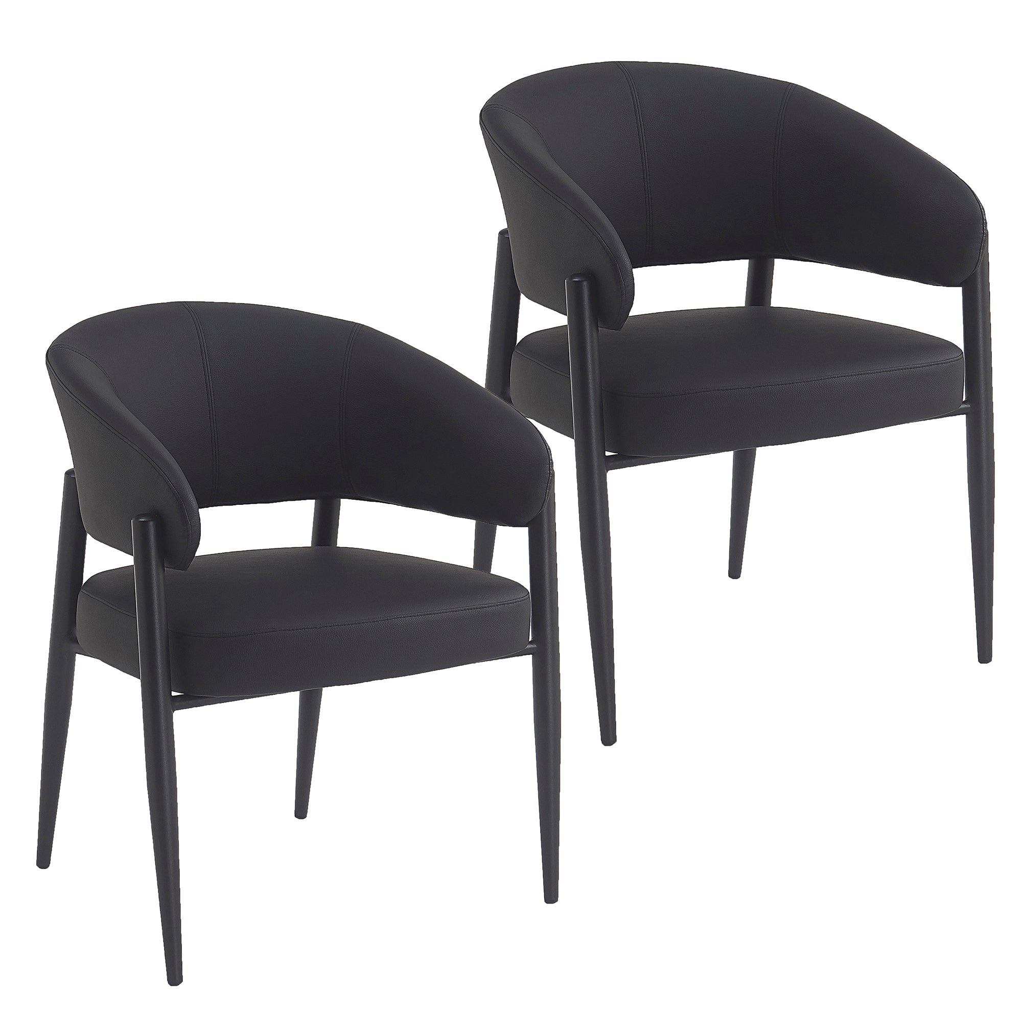 BRONSON-DINING CHAIR-BLACK 2 Pcs