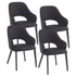 DENZEL-DINING CHAIR-BLACK 4 Pcs