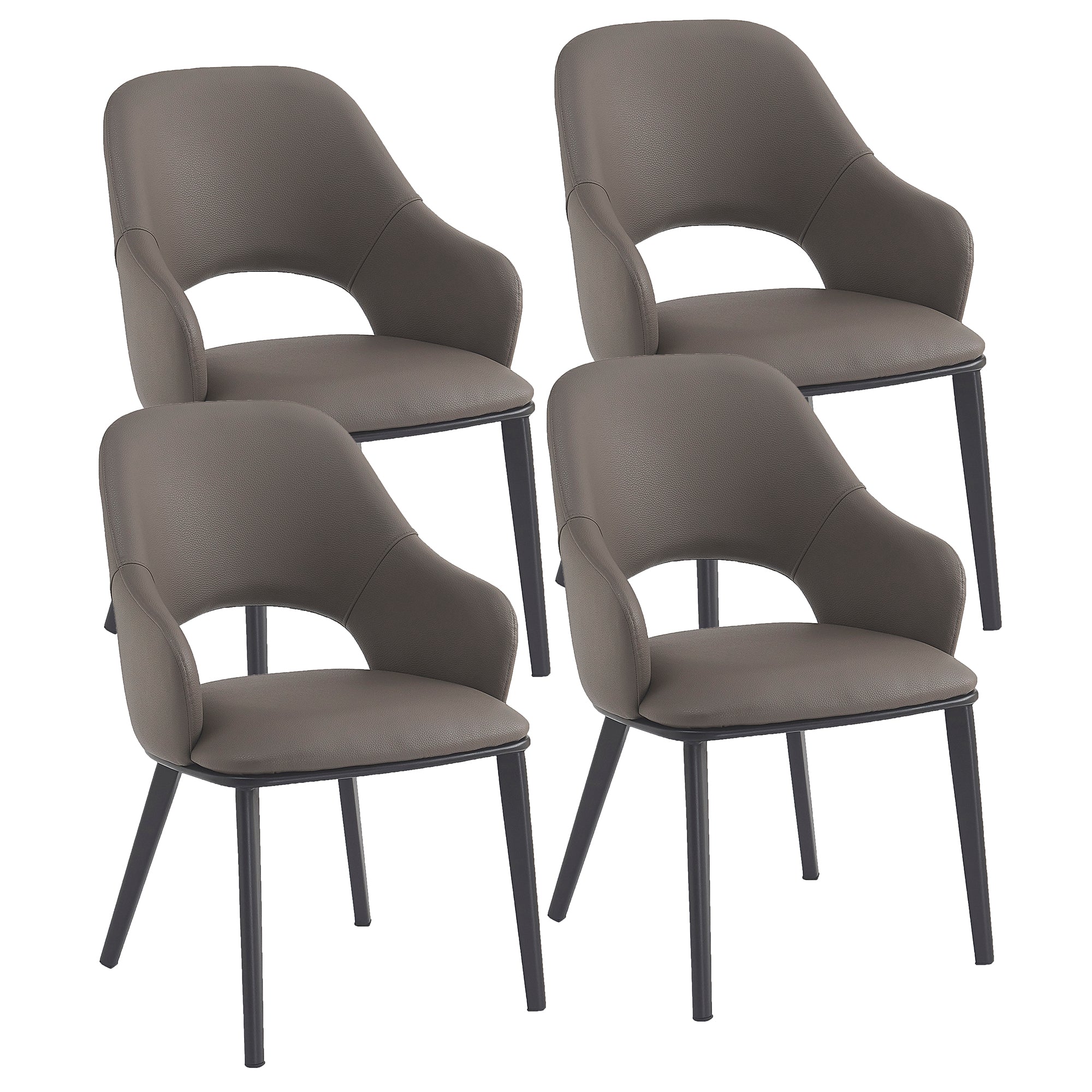 DENZEL-DINING CHAIR-STONE 4 Pcs