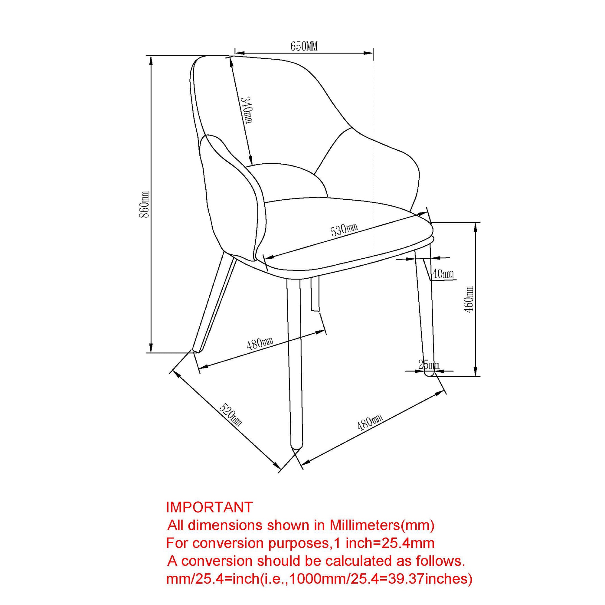 DENZEL-DINING CHAIR-STONE 4 Pcs