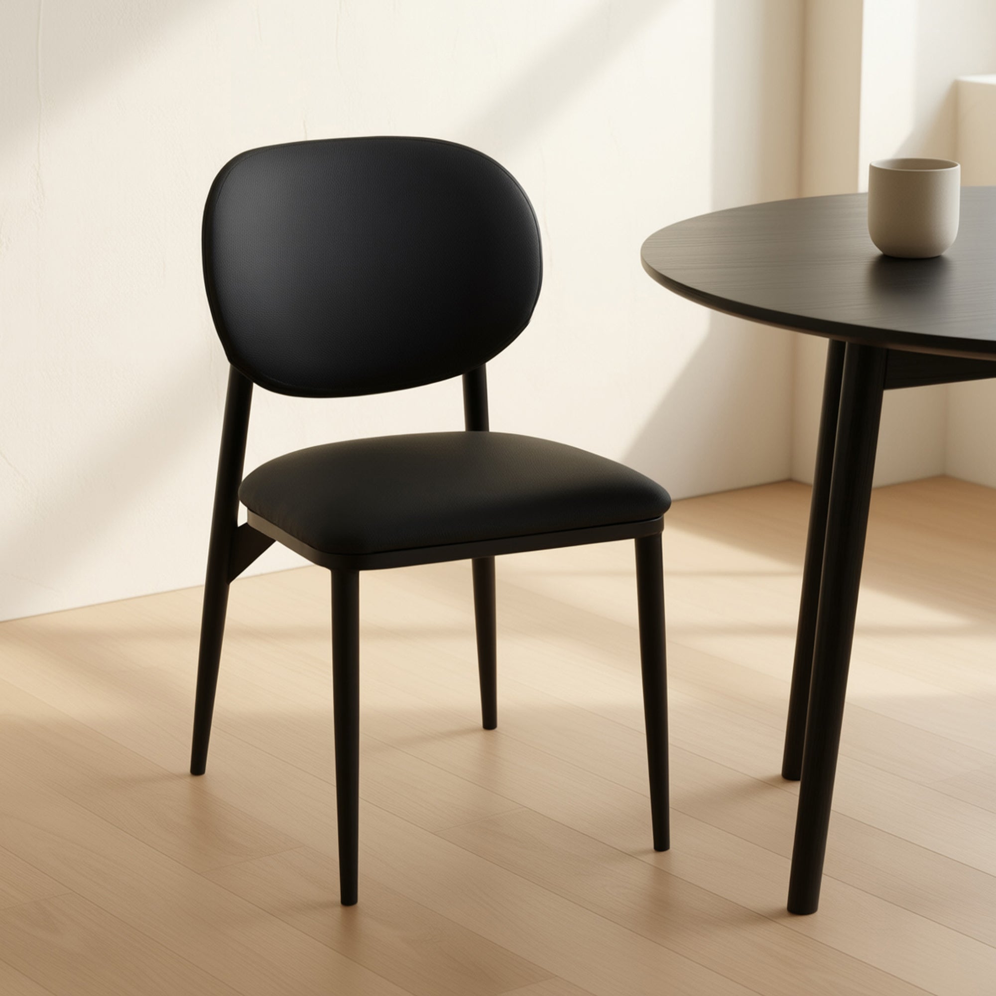 GIDEON-DINING CHAIR-BLACK 4 Pcs
