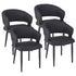 SLOANE-DINING CHAIR-BLACK 4 Pcs