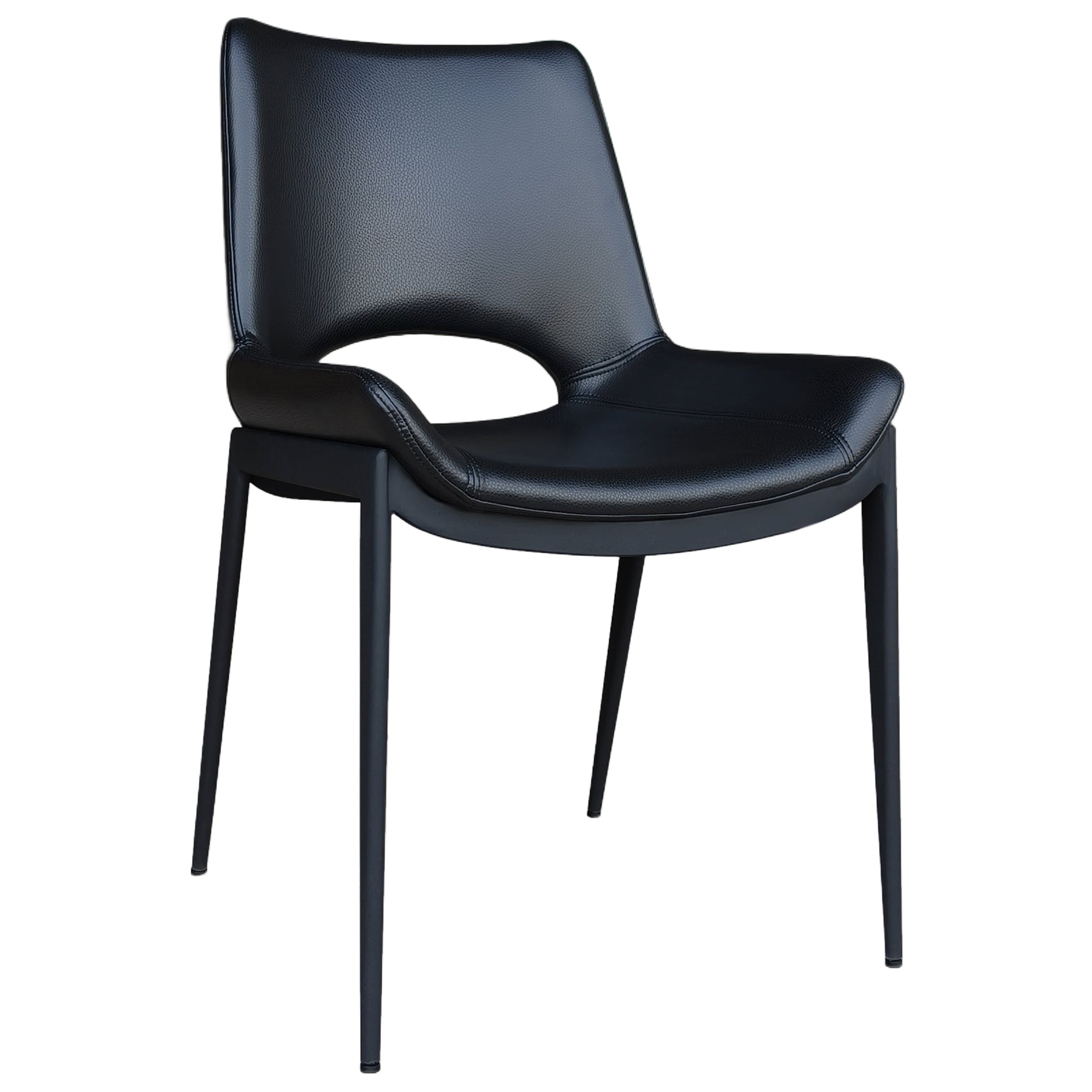 ICONA-DINING CHAIR-BLACK - BLACK 6 Pcs