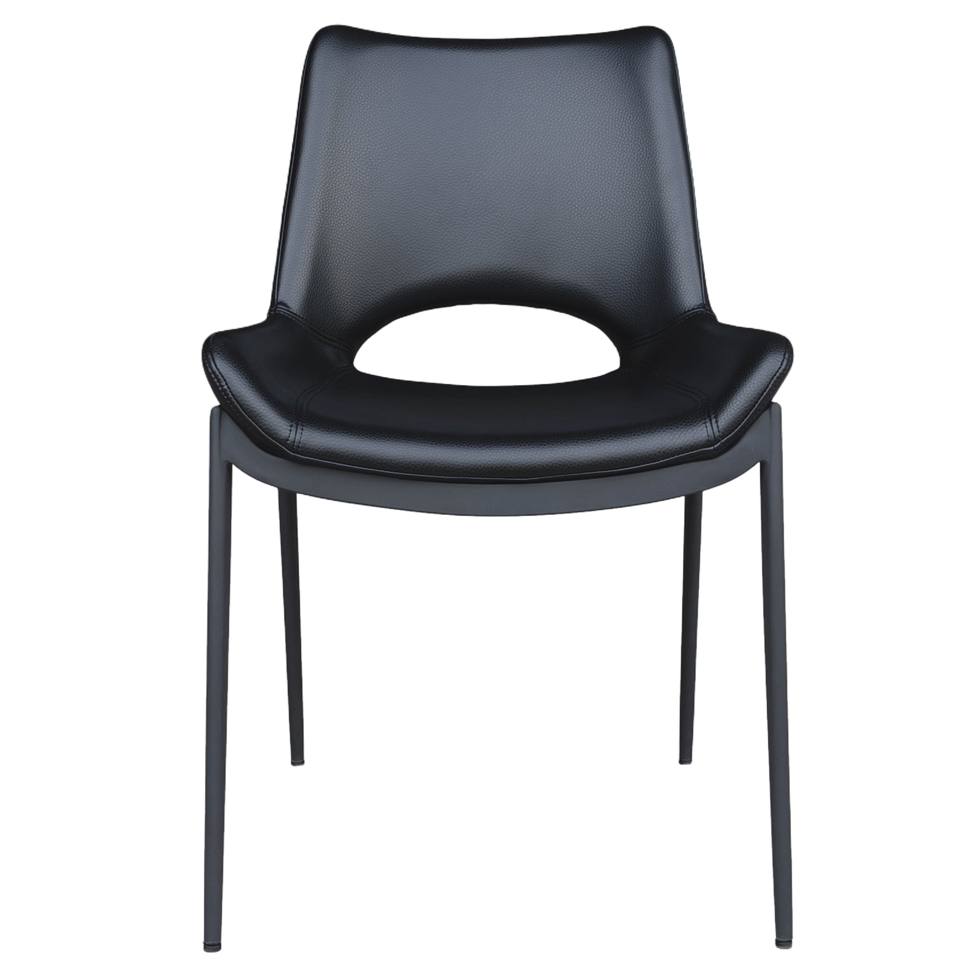 ICONA-DINING CHAIR-BLACK - BLACK 6 Pcs