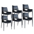ICONA-DINING CHAIR-BLACK - BLACK 6 Pcs