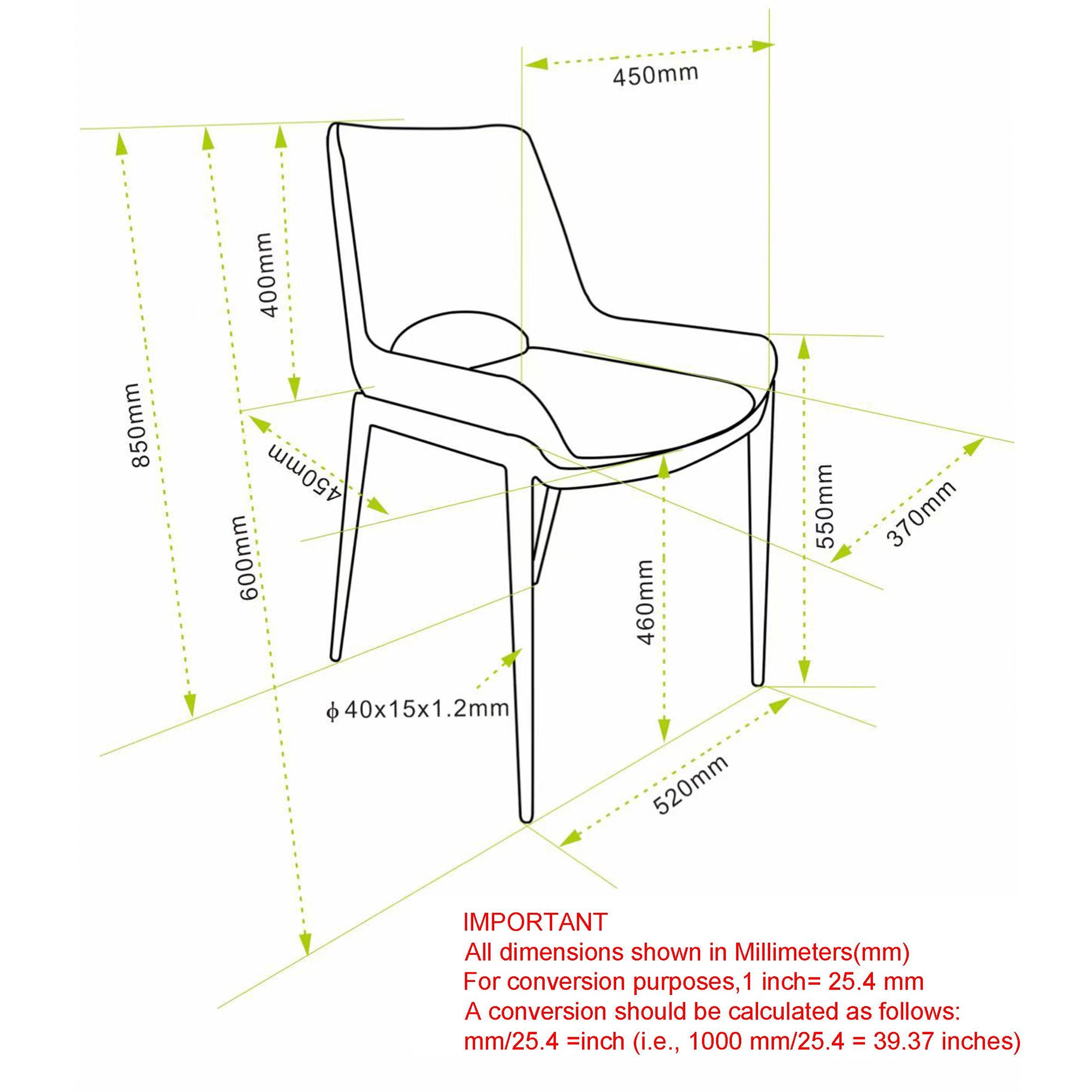 ICONA-DINING CHAIR-BLACK - BLACK 6 Pcs