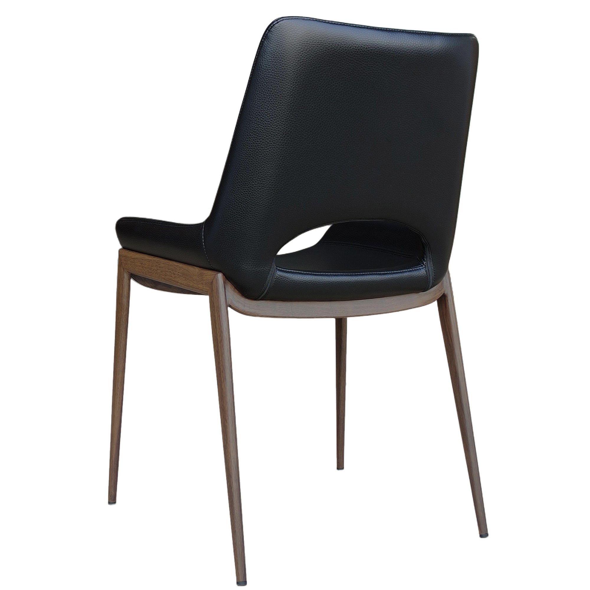 ICONA-DINING CHAIR-BLACK - WALNUT 6 Pcs