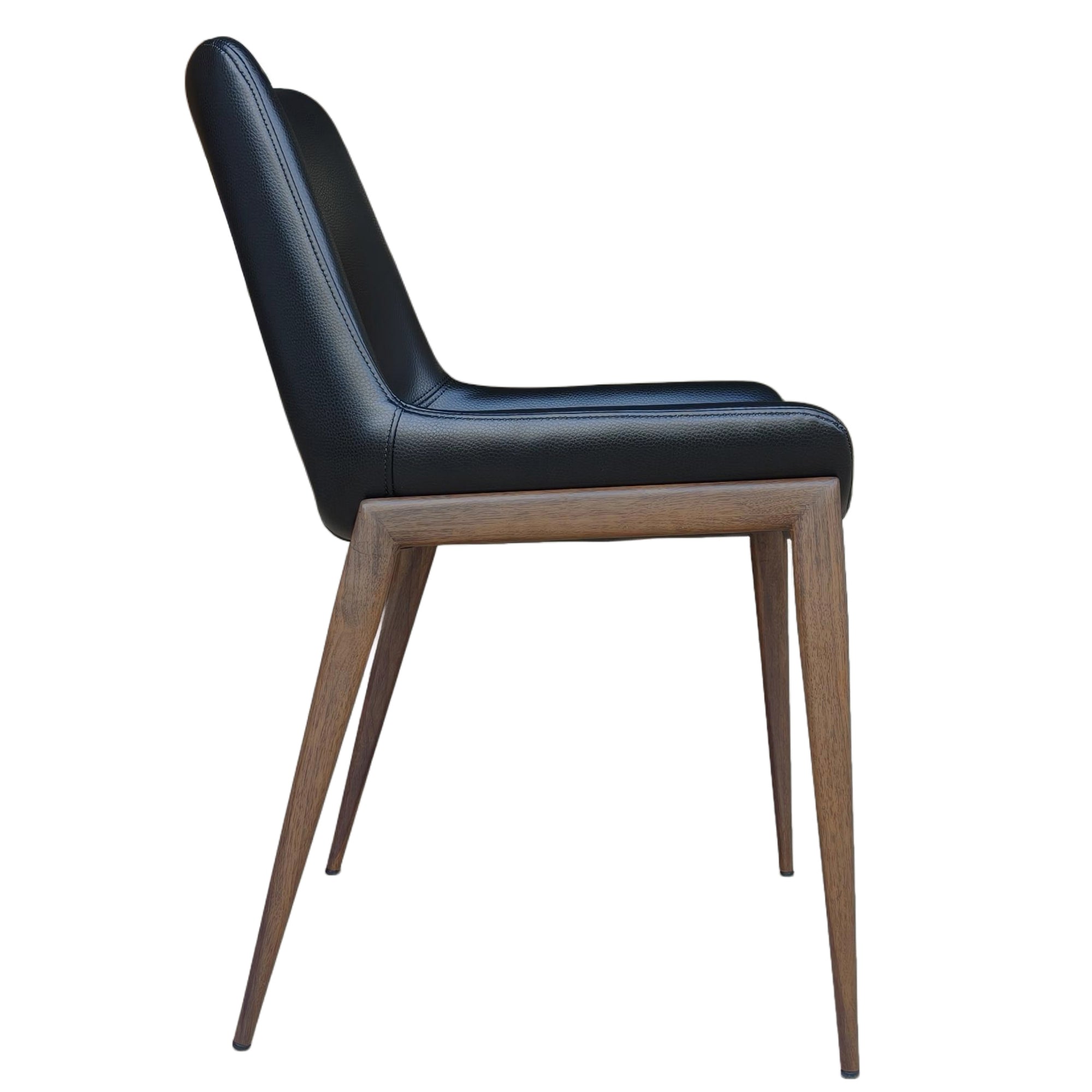 ICONA-DINING CHAIR-BLACK - WALNUT 6 Pcs