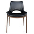 ICONA-DINING CHAIR-BLACK - WALNUT 6 Pcs