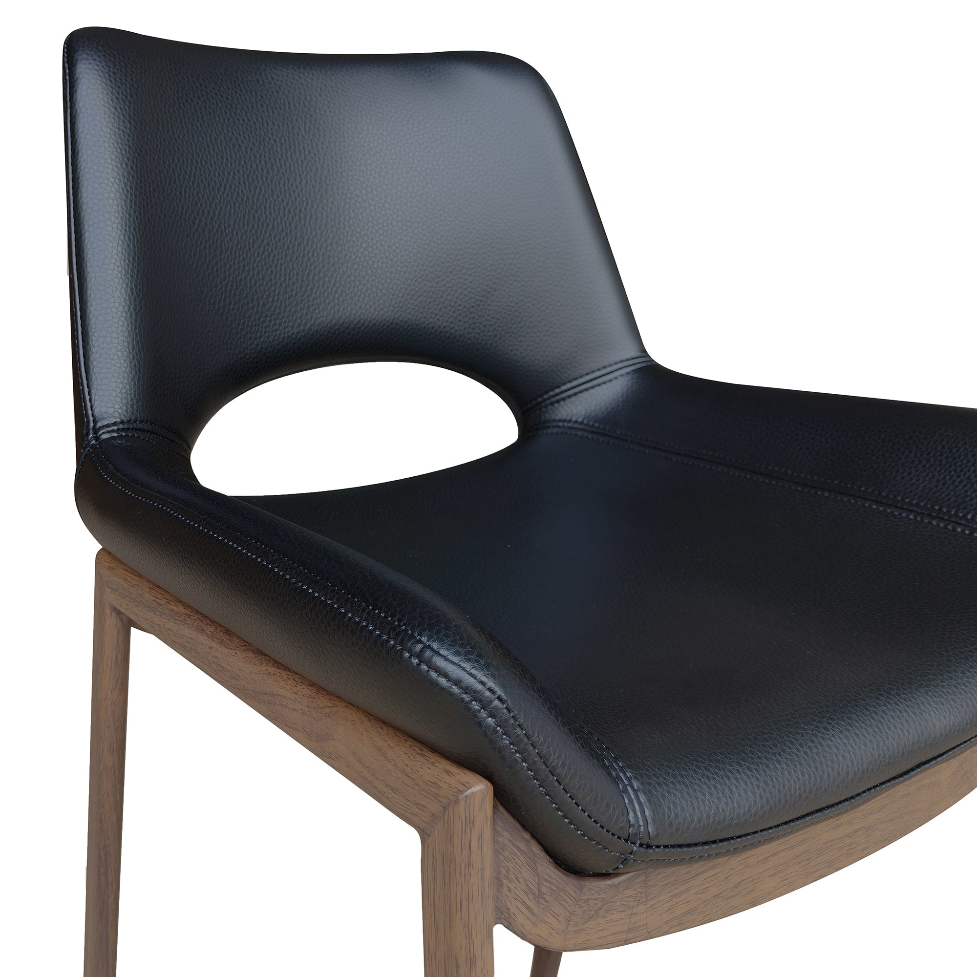 ICONA-DINING CHAIR-BLACK - WALNUT 6 Pcs