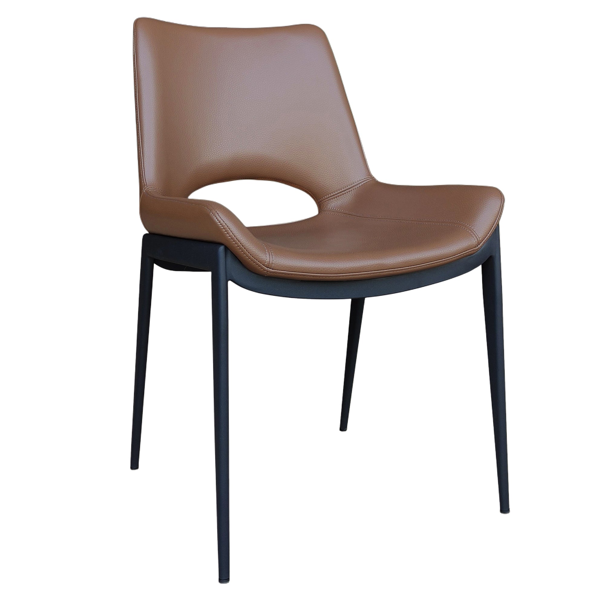 ICONA-DINING CHAIR-SADDLE - BLACK 6 Pcs