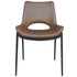 ICONA-DINING CHAIR-SADDLE - BLACK 6 Pcs