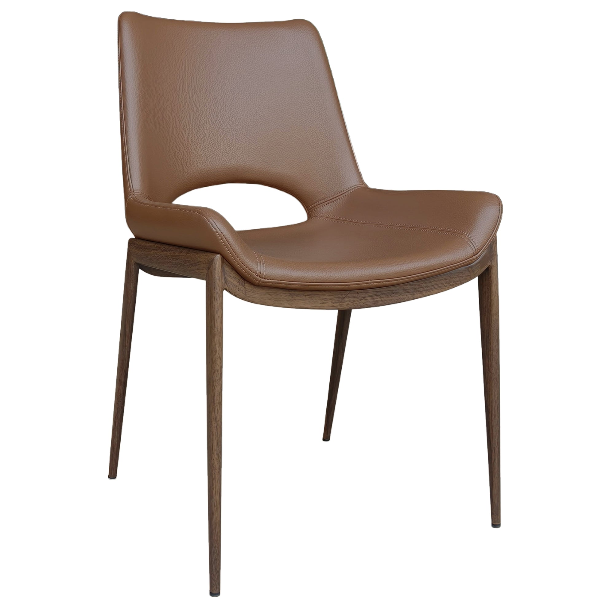 ICONA-DINING CHAIR-SADDLE - WALNUT 6 Pcs