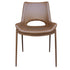 ICONA-DINING CHAIR-SADDLE - WALNUT 6 Pcs