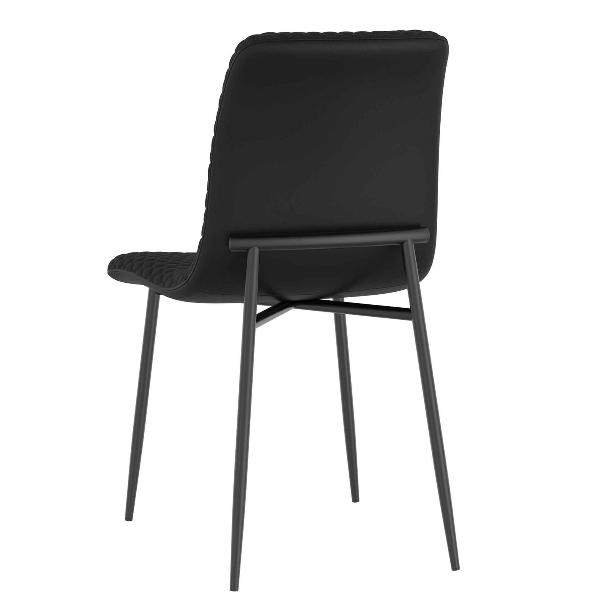 BRIXX-SIDE CHAIR-BLACK PU  2 Pcs