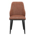 KASH-SIDE CHAIR-SADDLE PU  2 Pcs