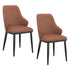 KASH-SIDE CHAIR-SADDLE PU  2 Pcs