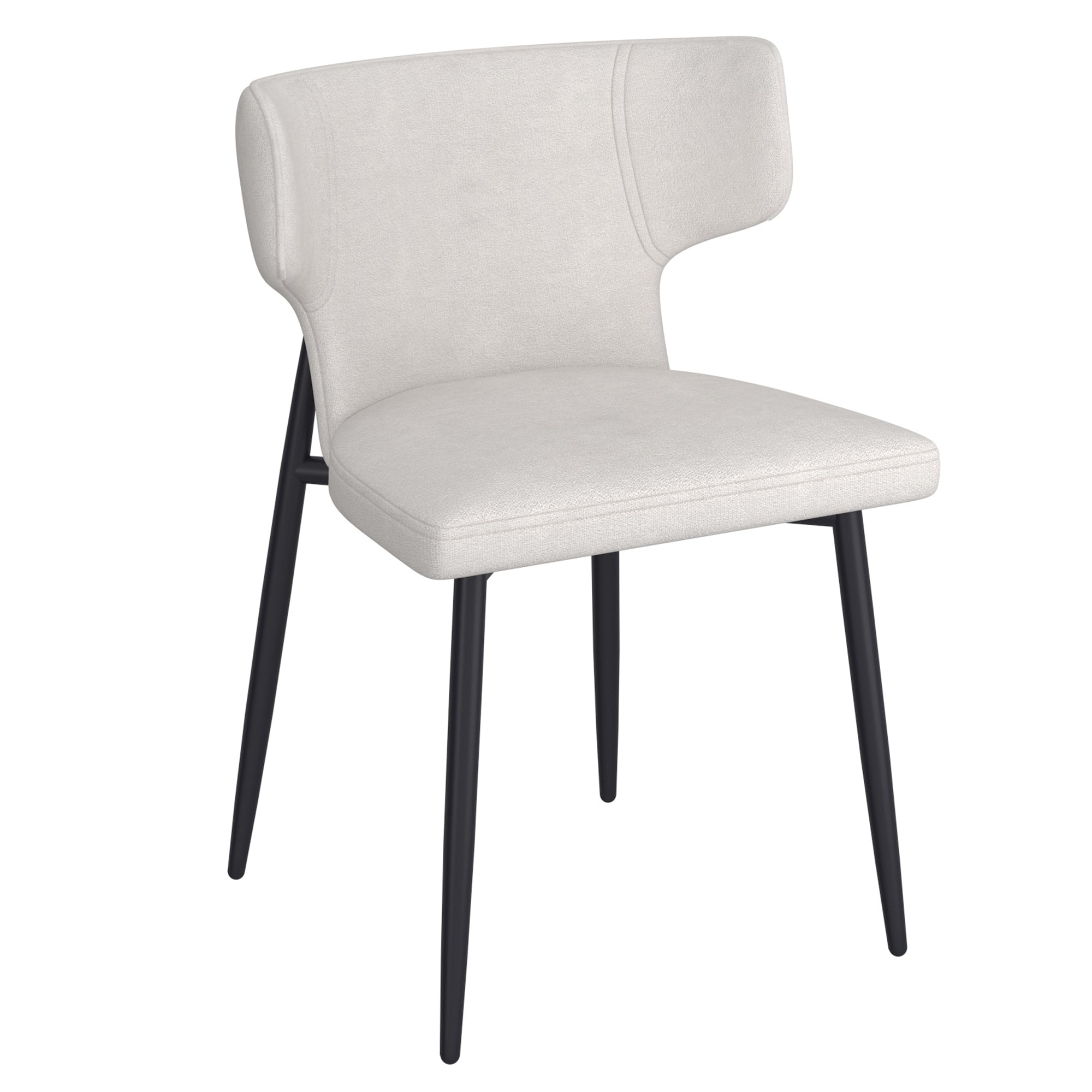 OLIS-SIDE CHAIR FABRIC-BEIGE  2 Pcs