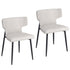 OLIS-SIDE CHAIR FABRIC-BEIGE  2 Pcs