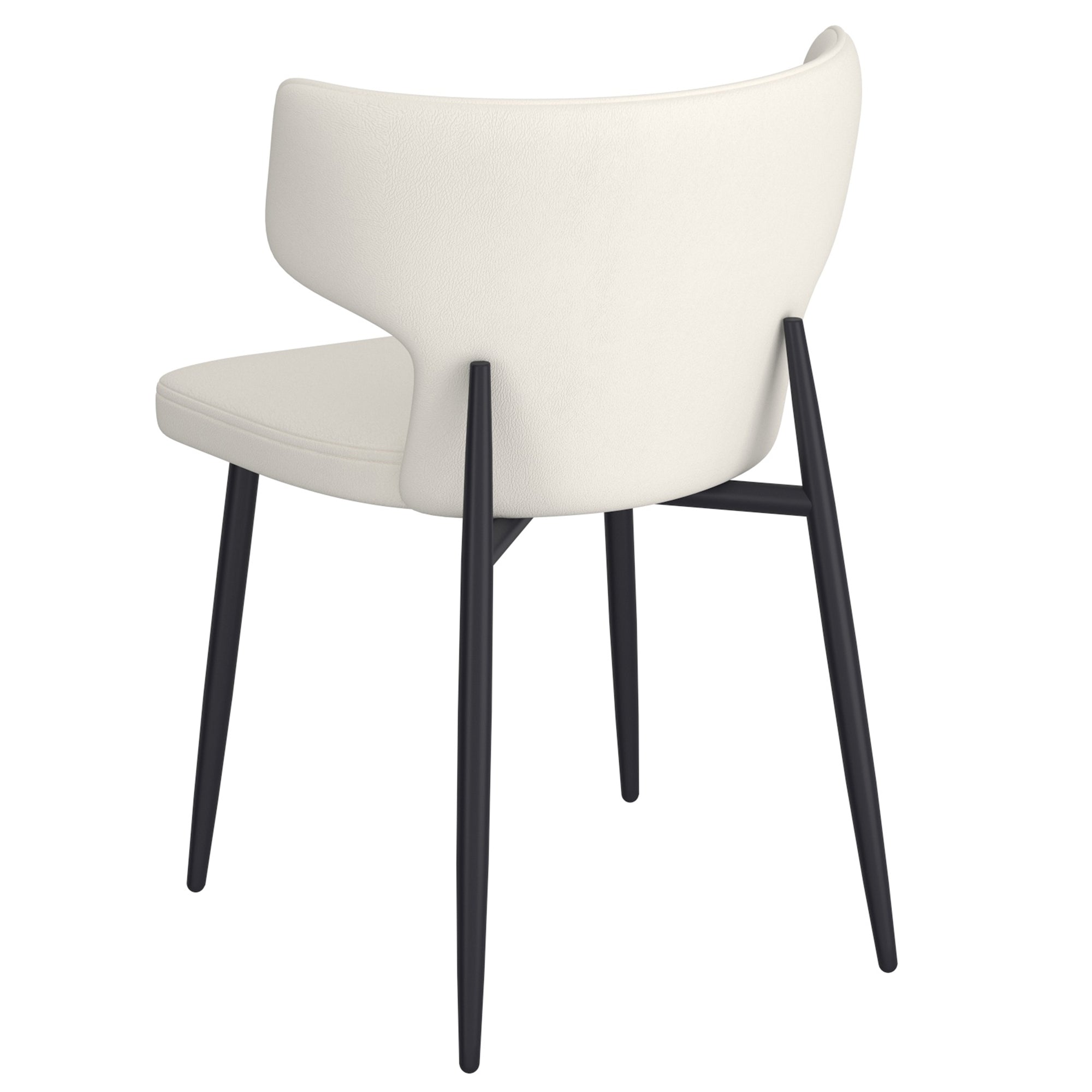 OLIS-SIDE CHAIR PU-BEIGE  2 Pcs