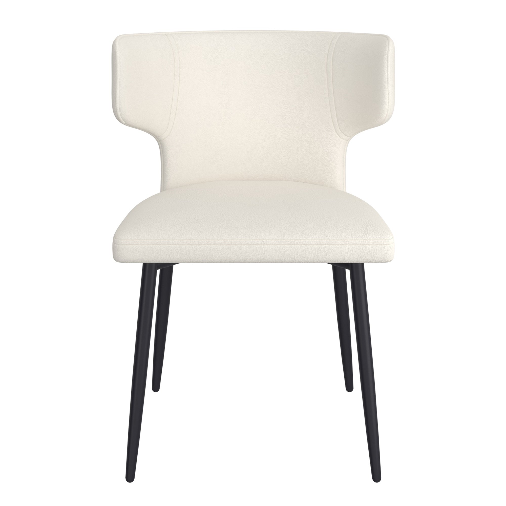 OLIS-SIDE CHAIR PU-BEIGE  2 Pcs