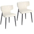 OLIS-SIDE CHAIR PU-BEIGE  2 Pcs