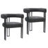 SCARLET-DINING CHAIR-CHARCOAL  2 Pcs