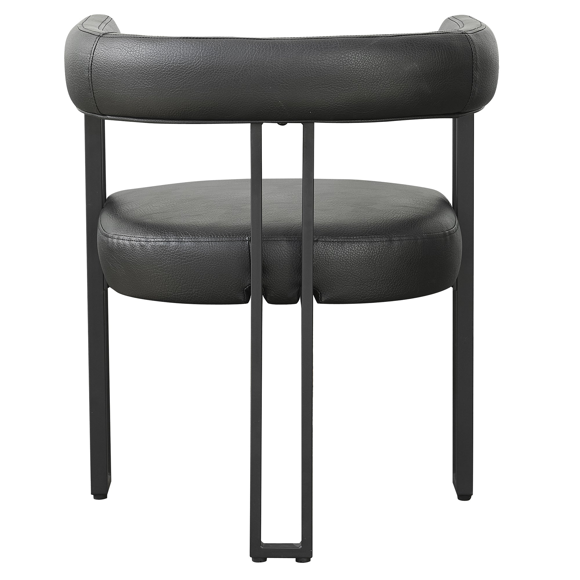 SCARLET-DINING CHAIR-PU BLACK 2 Pcs