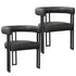 SCARLET-DINING CHAIR-PU BLACK 2 Pcs