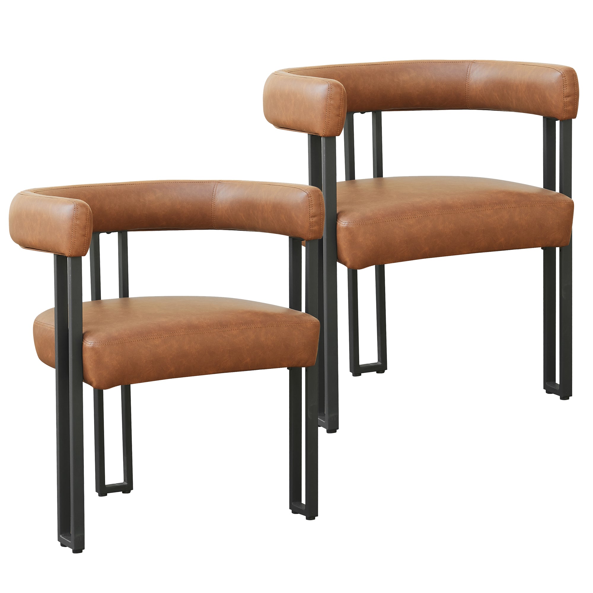 SCARLET-DINING CHAIR-PU SADDLE 2 Pcs
