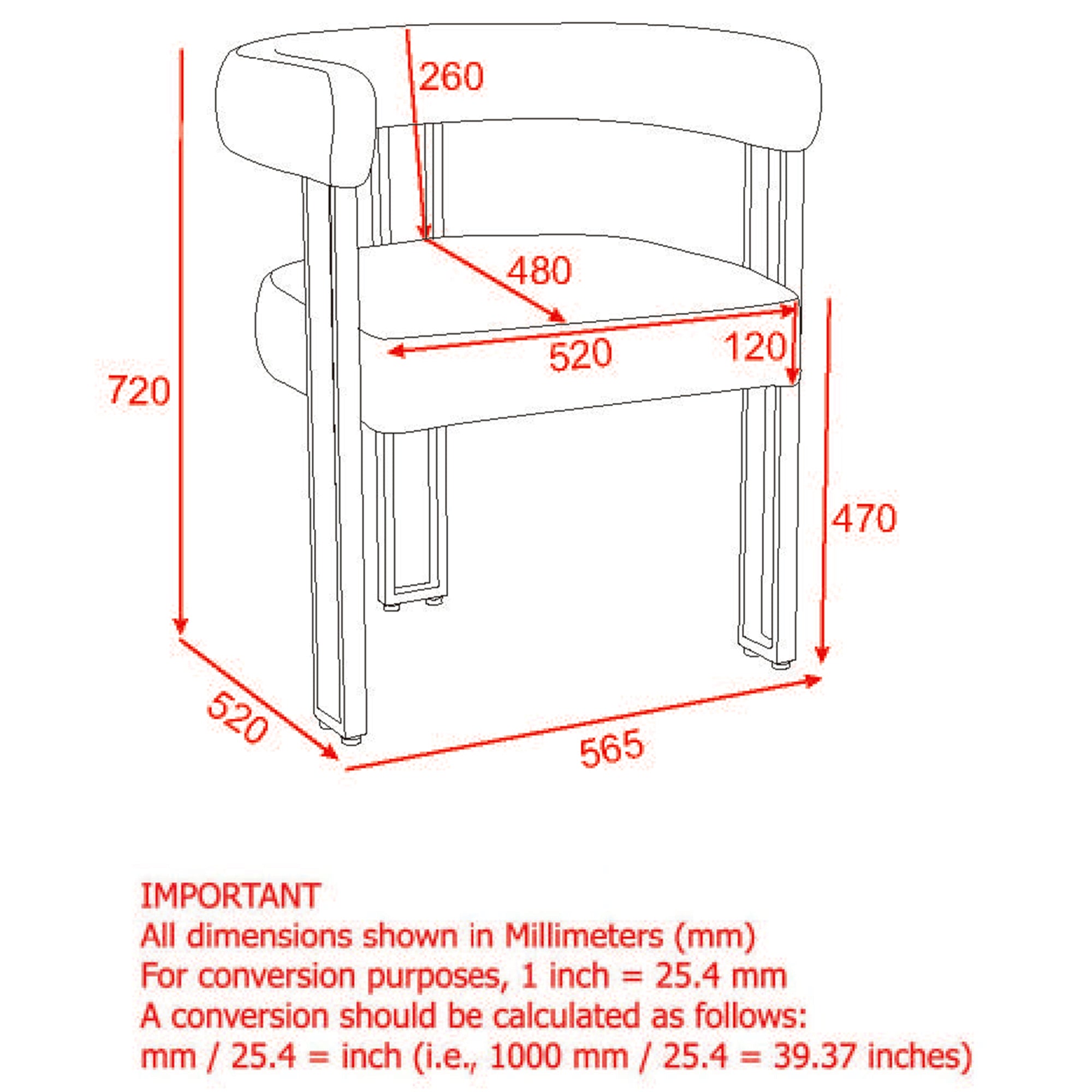 SCARLET-DINING CHAIR-PU SADDLE 2 Pcs