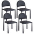 AUGGIE-DINING CHAIR-BLACK - BLACK 4 Pcs