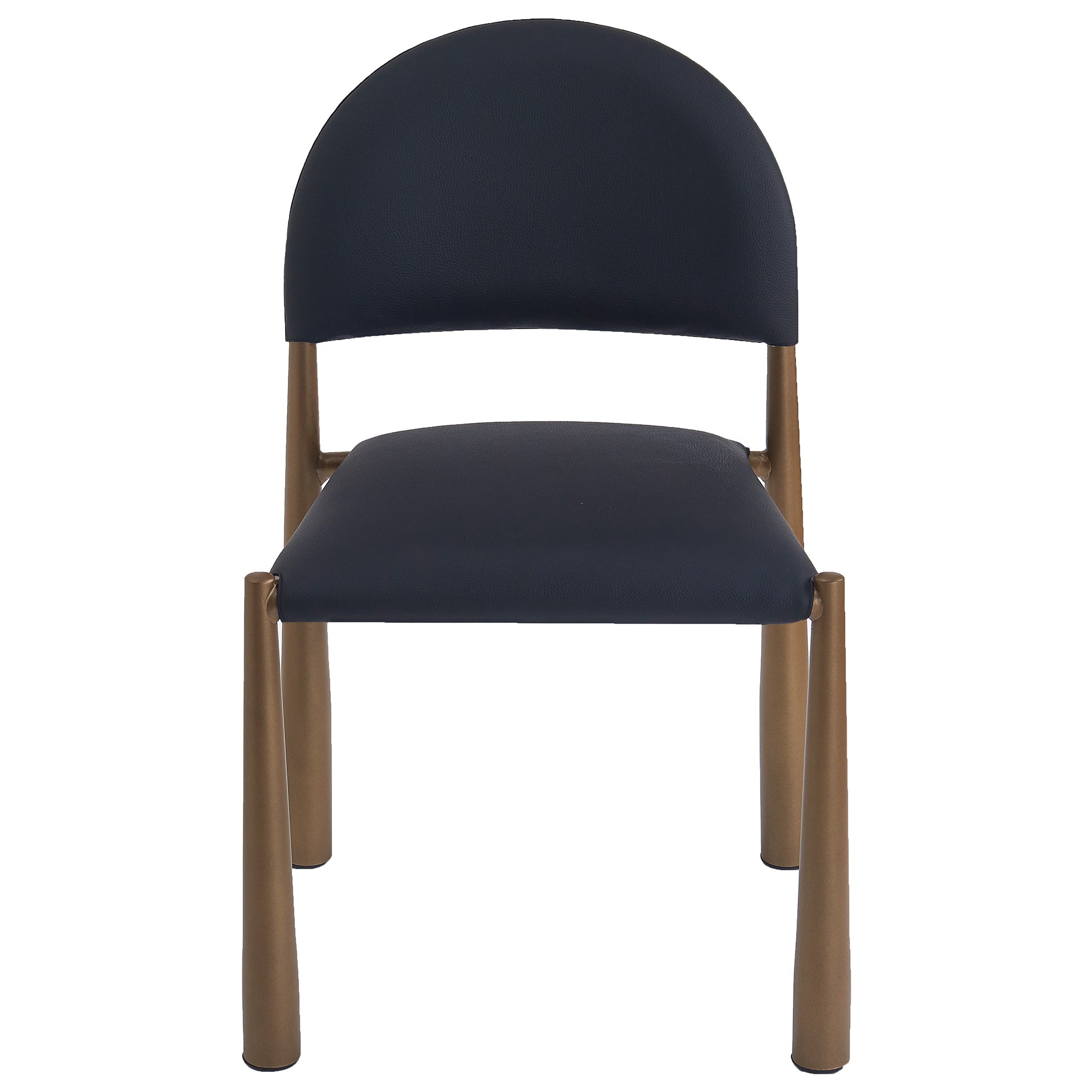 AUGGIE-DINING CHAIR-BLACK - AGED GOLD 4 Pcs