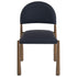 AUGGIE-DINING CHAIR-BLACK - AGED GOLD 4 Pcs