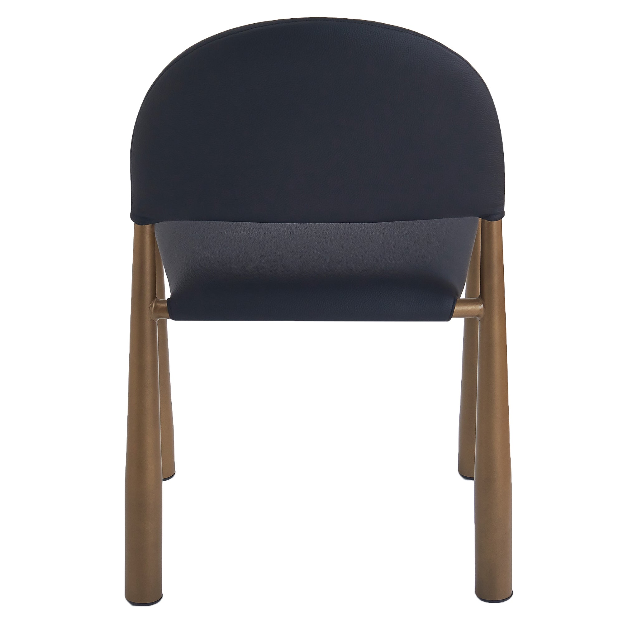 AUGGIE-DINING CHAIR-BLACK - AGED GOLD 4 Pcs