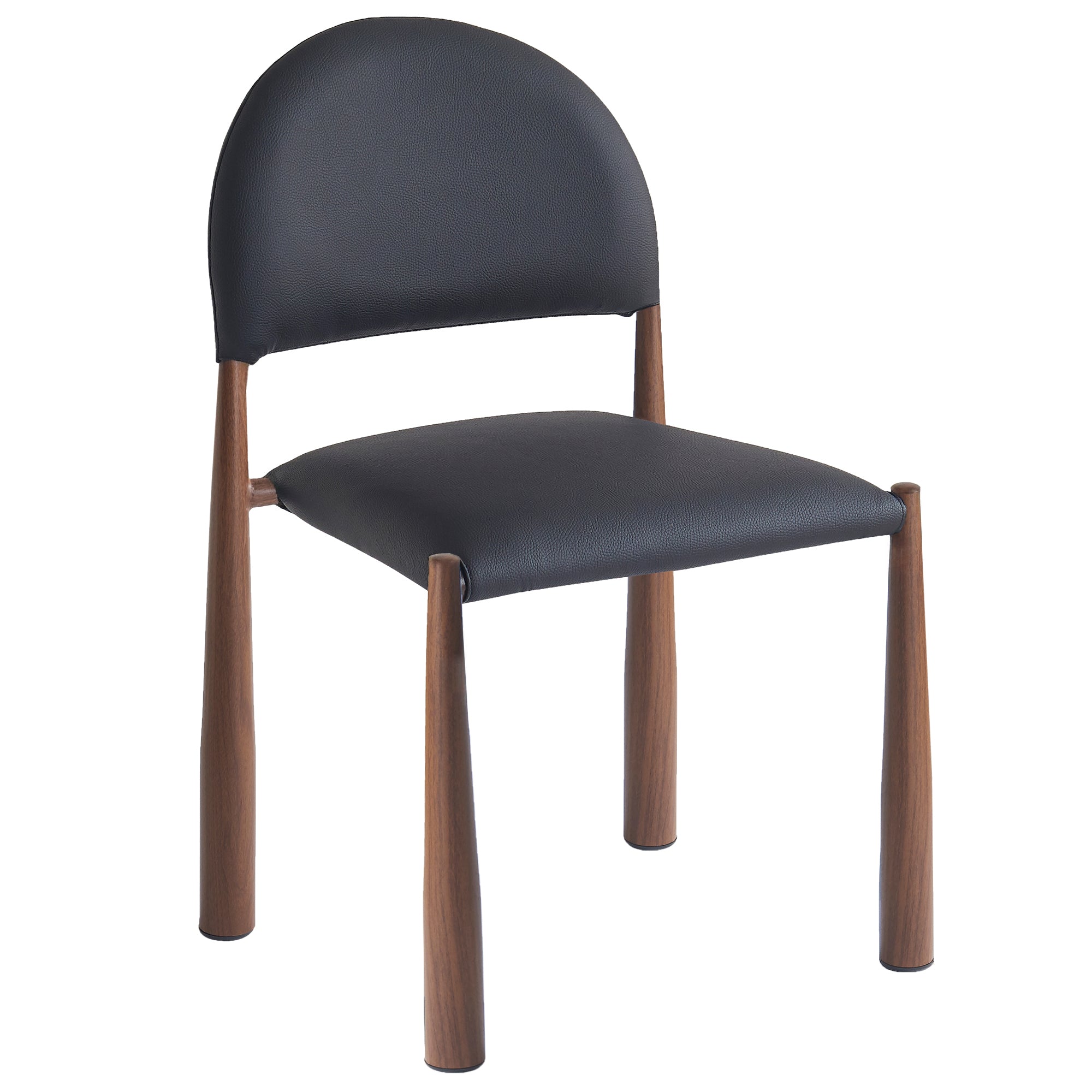 AUGGIE-DINING CHAIR-BLACK - WALNUT 4 Pcs